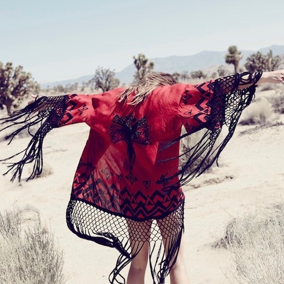 Spell Other - Spell & the Gypsy Opium Beaded Tassel Kimono OS 🍂